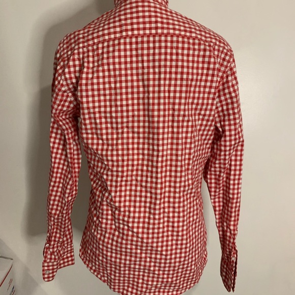 Chor Clothing red white checkered button shirt - Picture 4 of 5